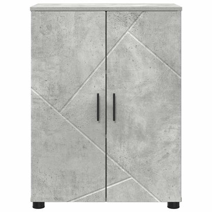 Bathroom Cabinet with Storage Concrete Grey 60 x 35 x 80 cm