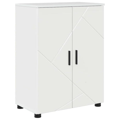 Bathroom Cabinet with Storage High Gloss White 60 x 35 x 80 cm