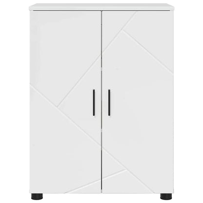 Bathroom Cabinet with Storage High Gloss White 60 x 35 x 80 cm