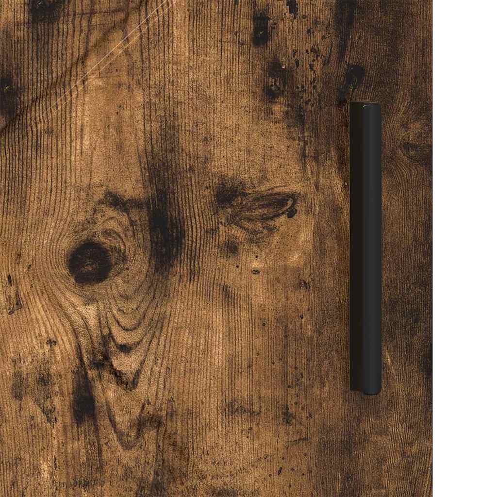 Bathroom Cabinet with Storage Smoked Oak 60 x 35 x 80 cm