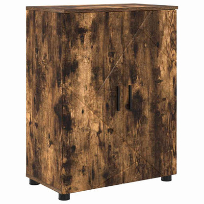 Bathroom Cabinet with Storage Smoked Oak 60 x 35 x 80 cm