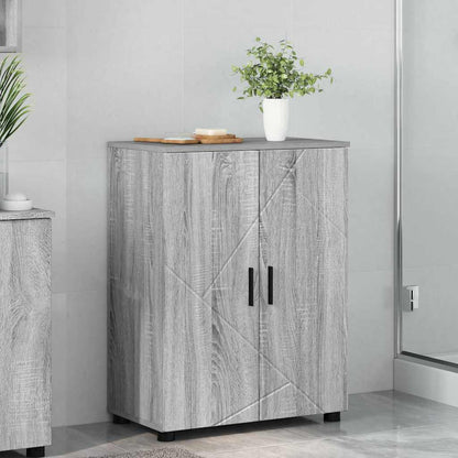Bathroom Cabinet with Storage Grey Sonoma 60 x 35 x 80 cm