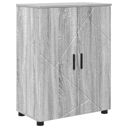 Bathroom Cabinet with Storage Grey Sonoma 60 x 35 x 80 cm