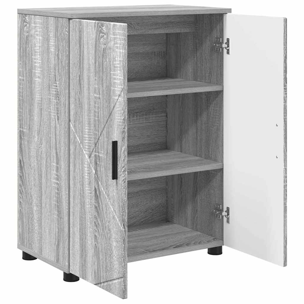 Bathroom Cabinet with Storage Grey Sonoma 60 x 35 x 80 cm