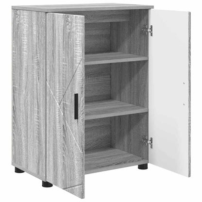 Bathroom Cabinet with Storage Grey Sonoma 60 x 35 x 80 cm