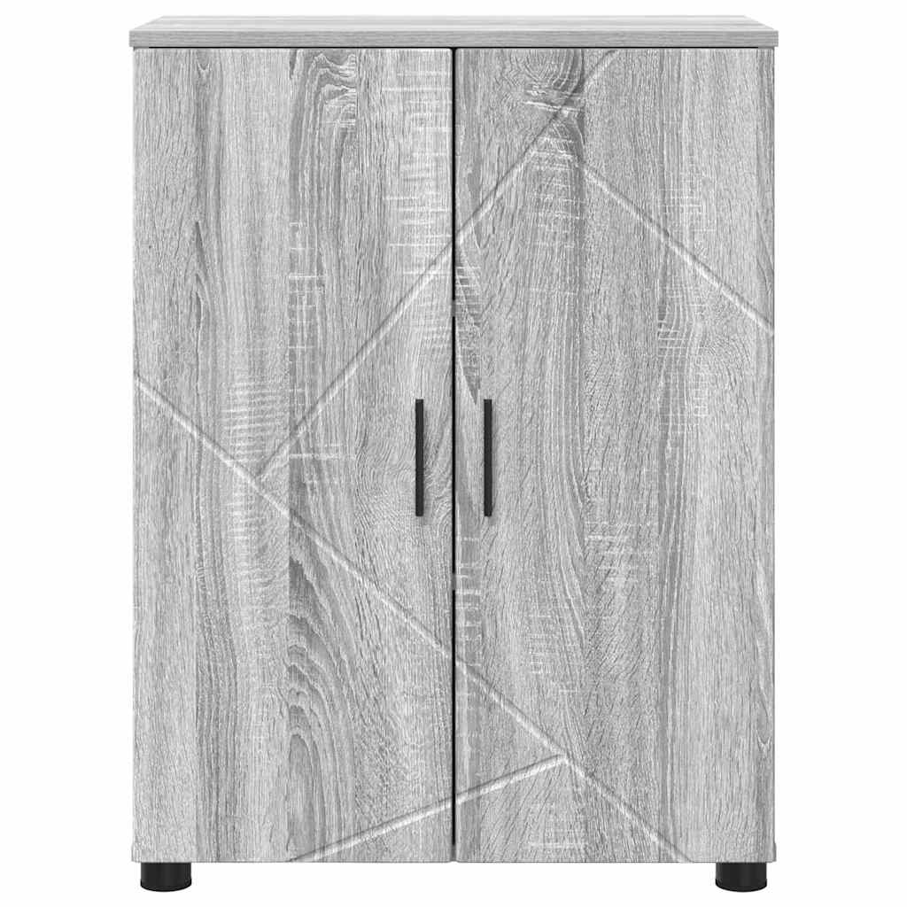 Bathroom Cabinet with Storage Grey Sonoma 60 x 35 x 80 cm
