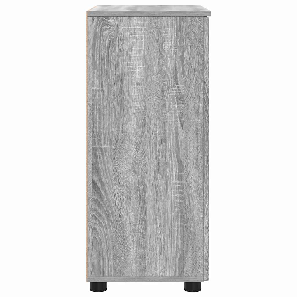 Bathroom Cabinet with Storage Grey Sonoma 60 x 35 x 80 cm