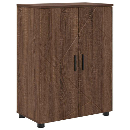 Bathroom Cabinet with Storage Brown Oak 60 x 35 x 80 cm