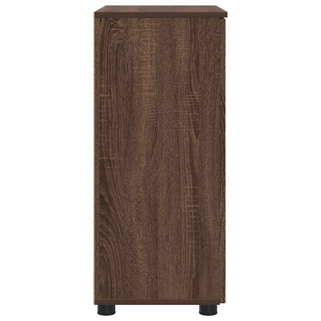 Bathroom Cabinet with Storage Brown Oak 60 x 35 x 80 cm