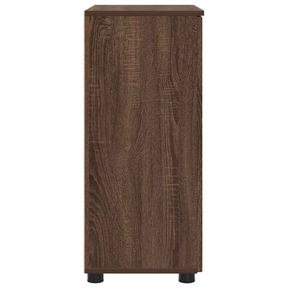 Bathroom Cabinet with Storage Brown Oak 60 x 35 x 80 cm