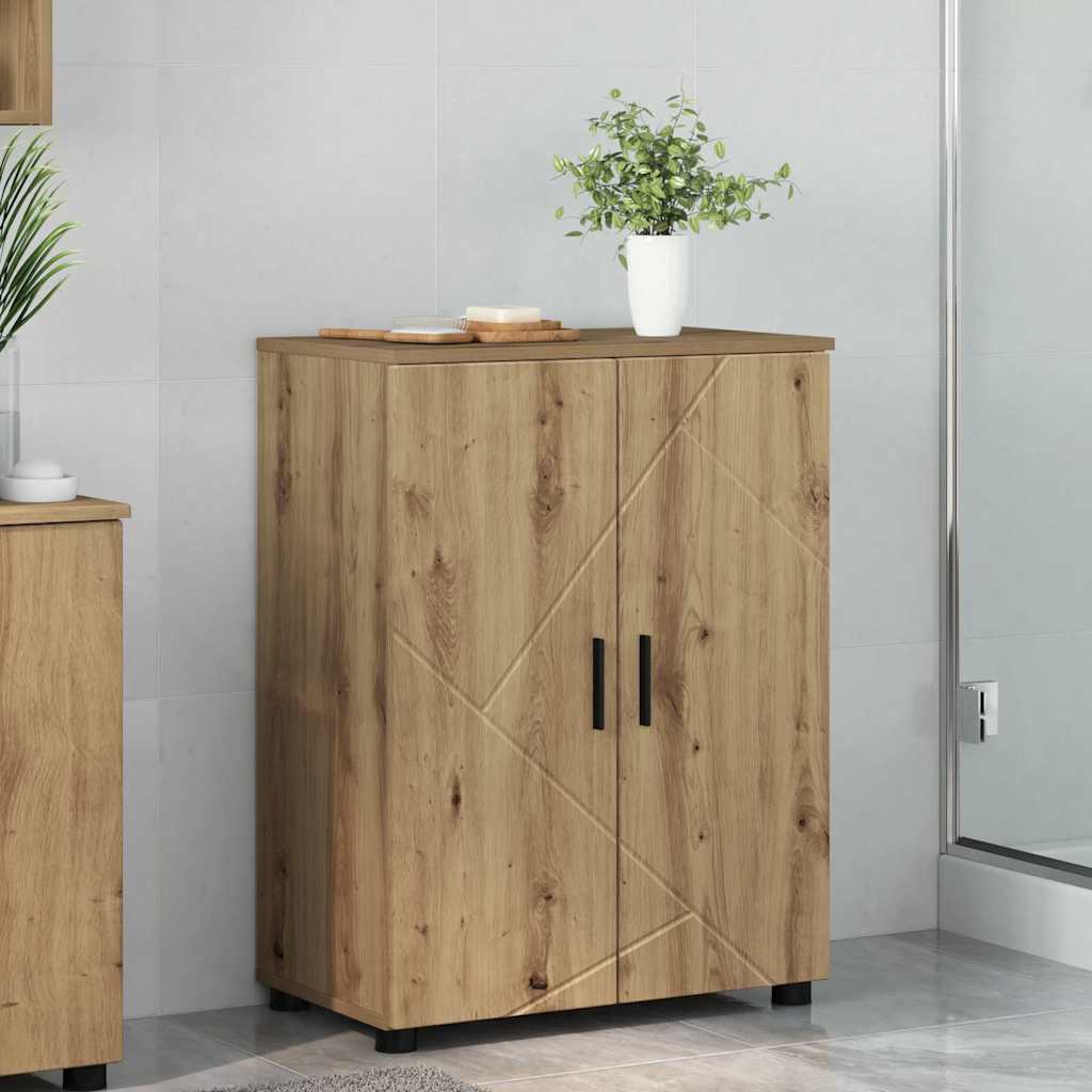 Bathroom Cabinet with Storage Artisan Oak 60 x 35 x 80 cm