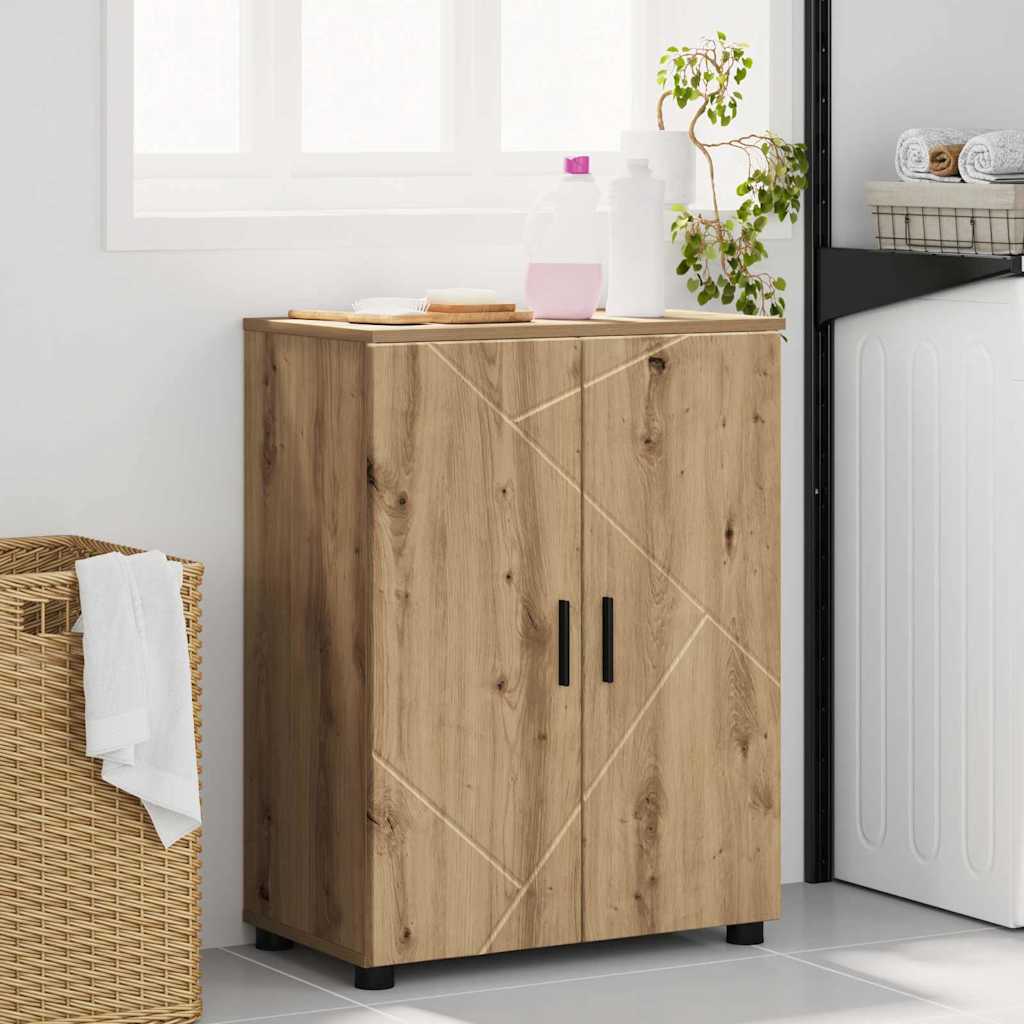 Bathroom Cabinet with Storage Artisan Oak 60 x 35 x 80 cm