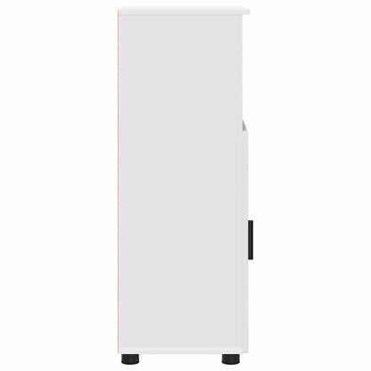 Bathroom Cabinet White 30 x 35 x 95 cm Engineered wood & Metal