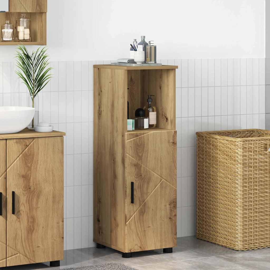Bathroom Cabinet with Storage Artisan Oak 30 x 35 x 95 cm