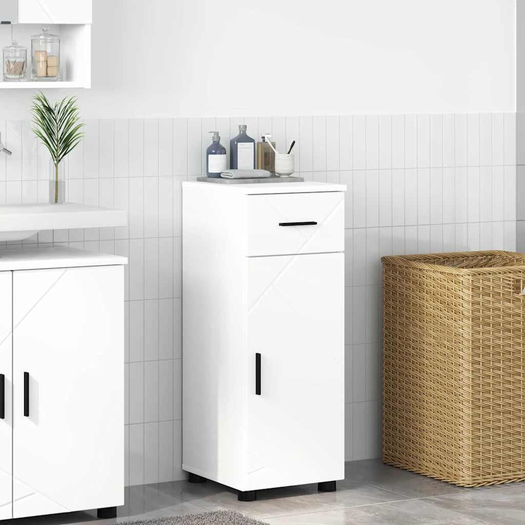 Bathroom Cabinet White 30 x 35 x 80 cm Engineered wood & Metal