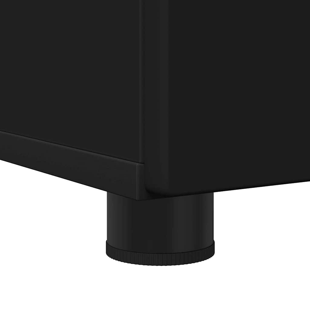 Bathroom Cabinet Black 30 x 35 x 80 cm Engineered wood & Metal