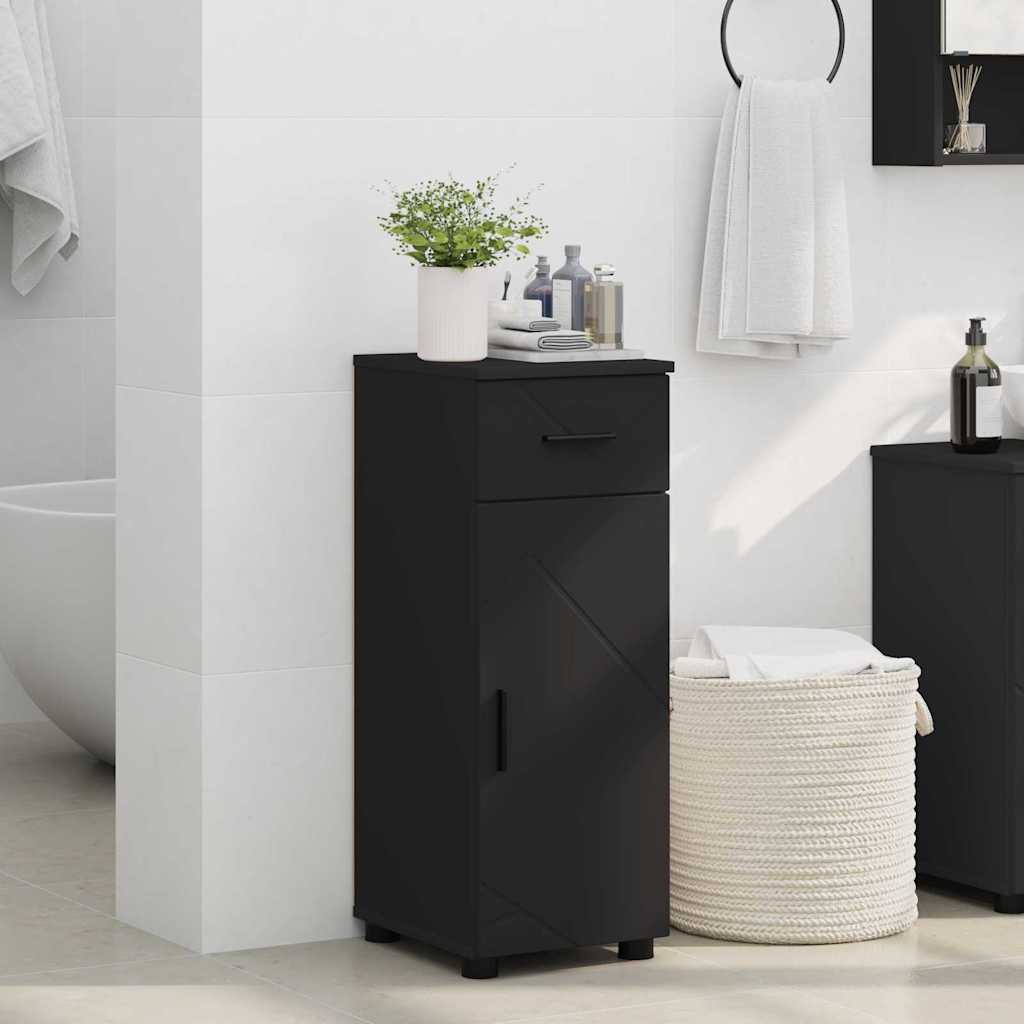 Bathroom Cabinet Black 30 x 35 x 80 cm Engineered wood & Metal