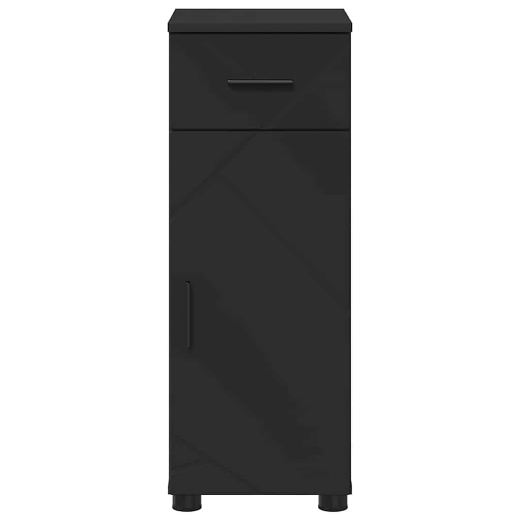 Bathroom Cabinet Black 30 x 35 x 80 cm Engineered wood & Metal