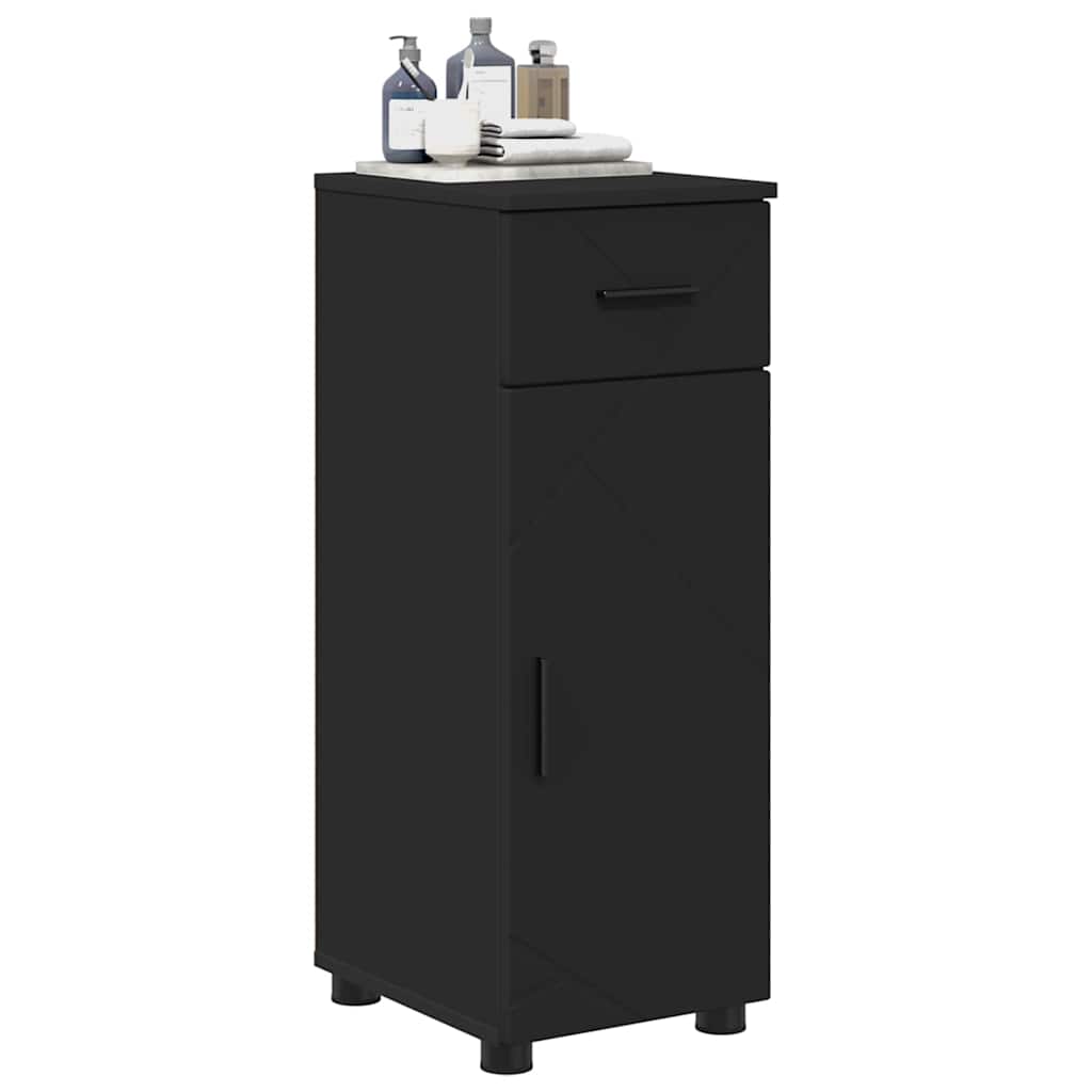 Bathroom Cabinet Black 30 x 35 x 80 cm Engineered wood & Metal