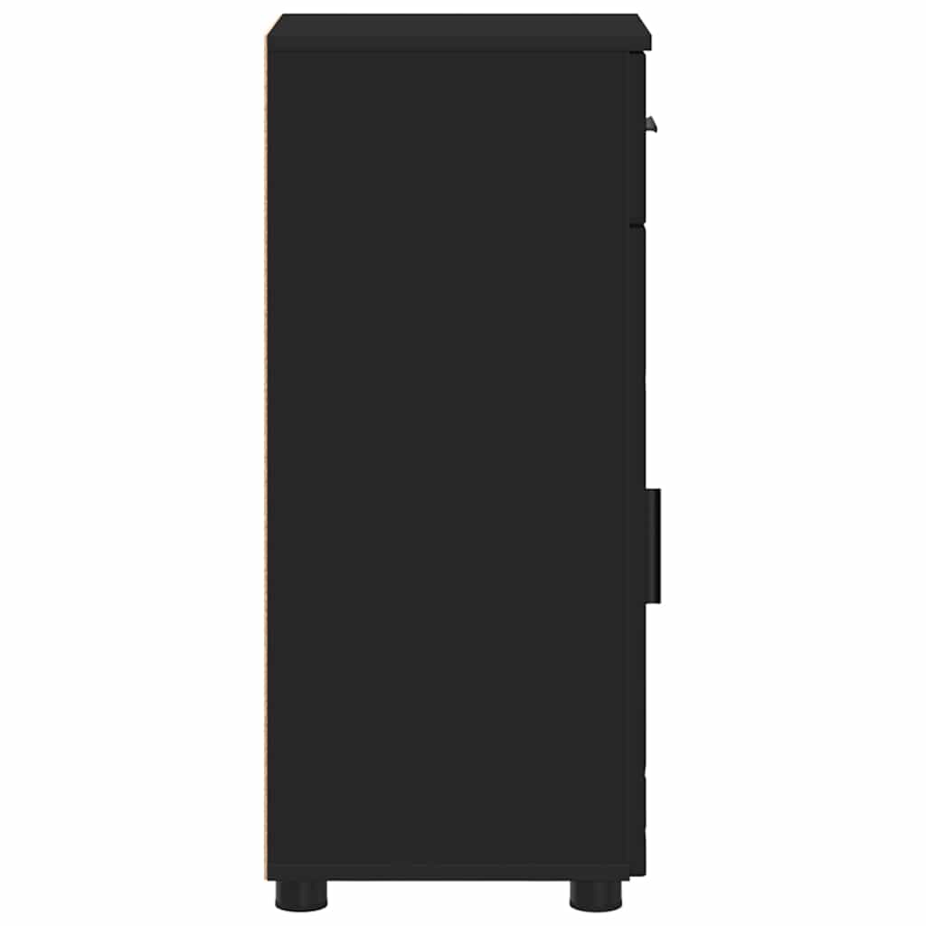 Bathroom Cabinet Black 30 x 35 x 80 cm Engineered wood & Metal