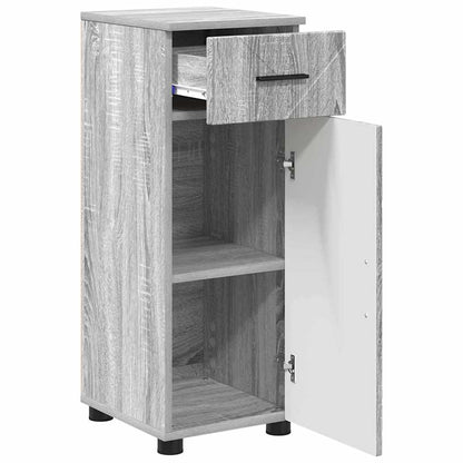 Bathroom Cabinet with Drawer Grey Sonoma 30 x 35 x 80 cm