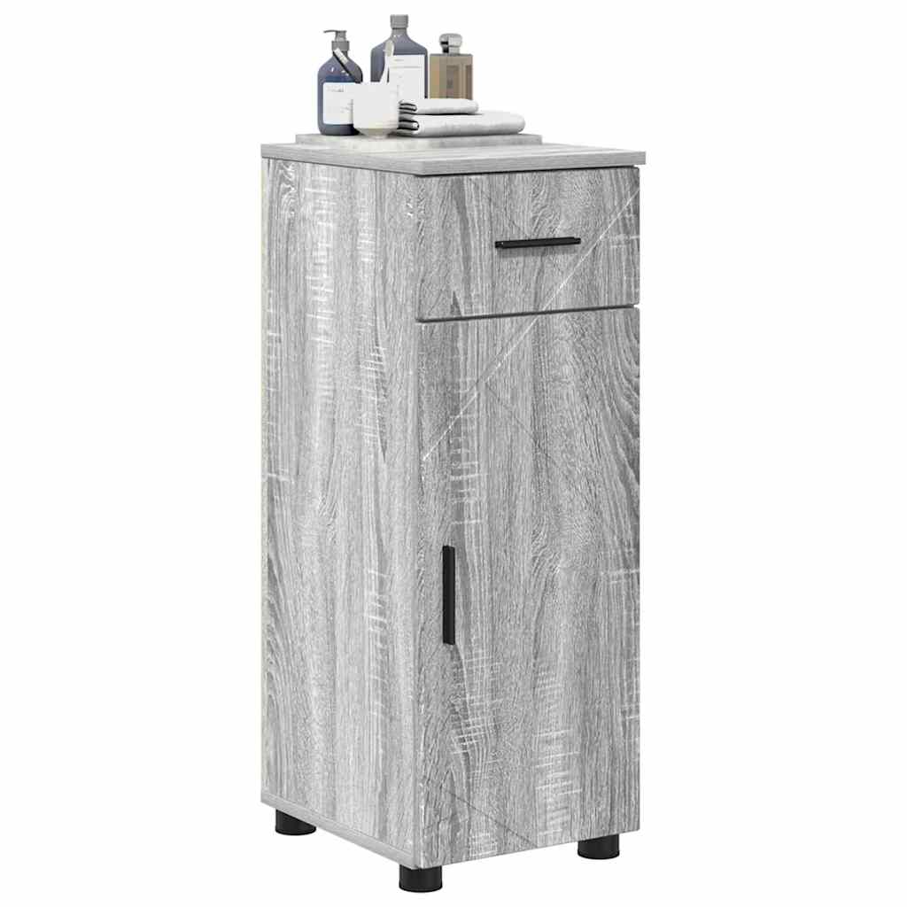 Bathroom Cabinet with Drawer Grey Sonoma 30 x 35 x 80 cm