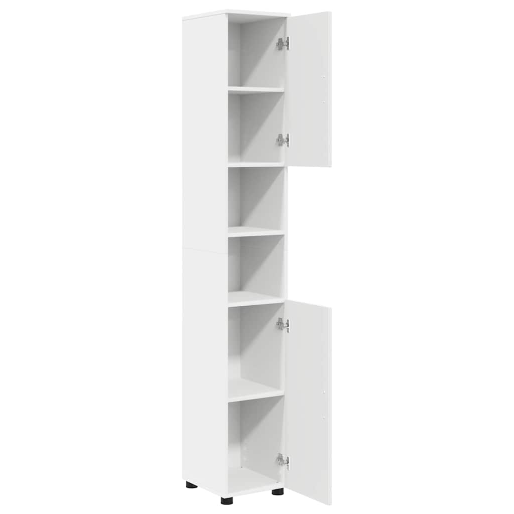 Bathroom Cabinet White 30 x 35 x 192 cm Engineered wood & Metal