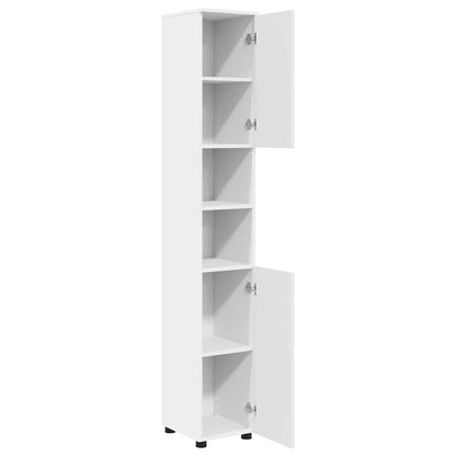 Bathroom Cabinet White 30 x 35 x 192 cm Engineered wood & Metal