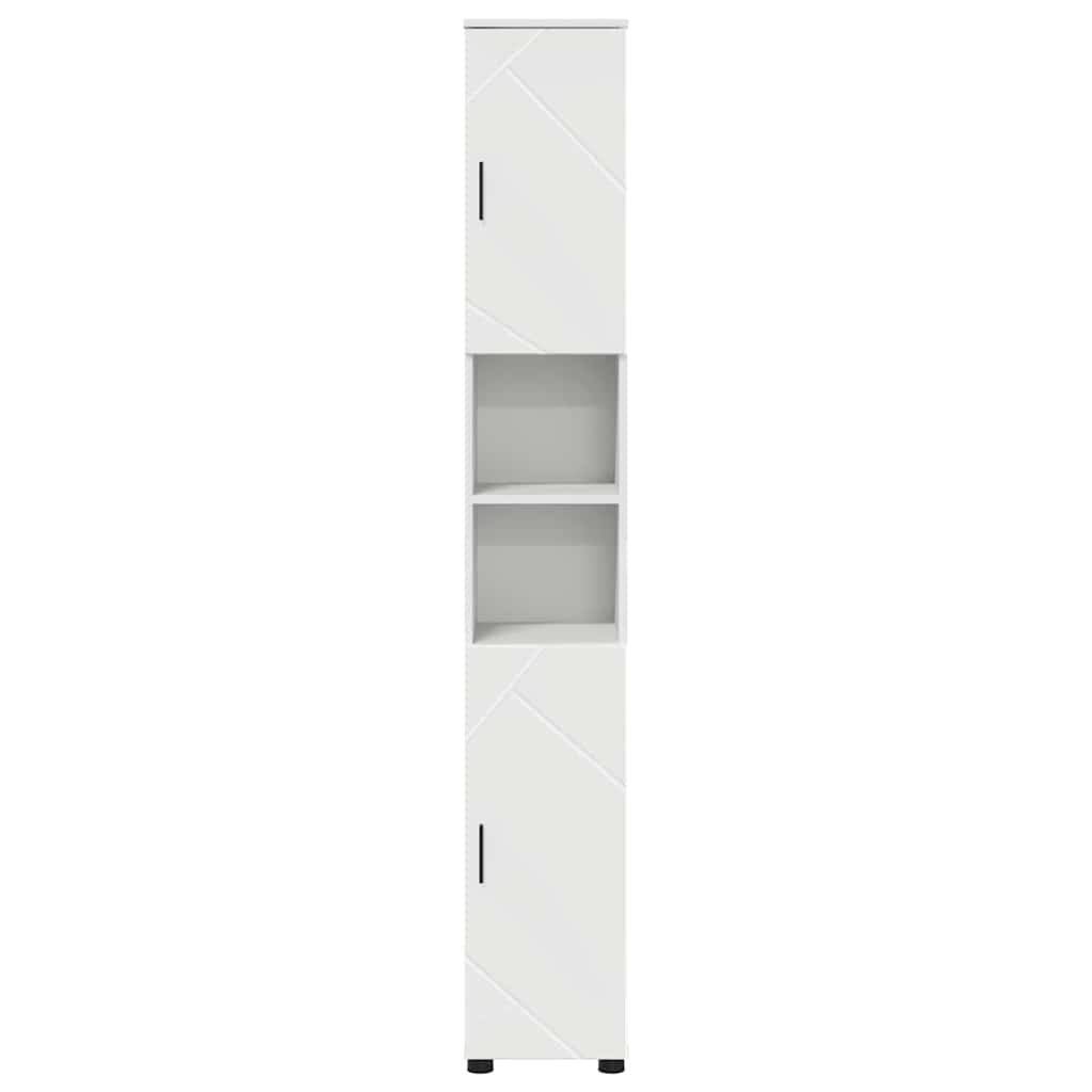 Bathroom Cabinet White 30 x 35 x 192 cm Engineered wood & Metal