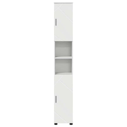 Bathroom Cabinet White 30 x 35 x 192 cm Engineered wood & Metal