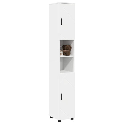 Bathroom Cabinet White 30 x 35 x 192 cm Engineered wood & Metal