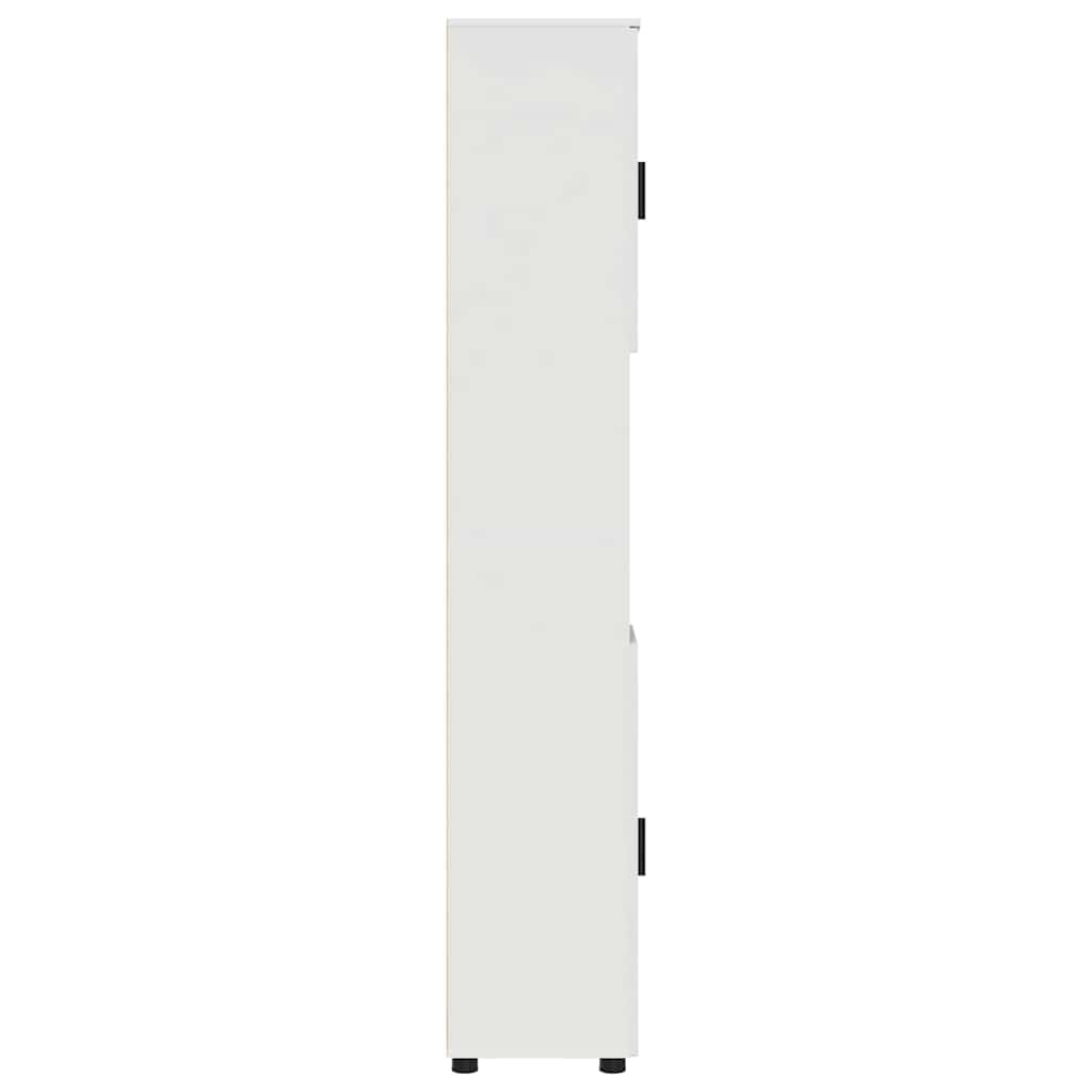 Bathroom Cabinet White 30 x 35 x 192 cm Engineered wood & Metal