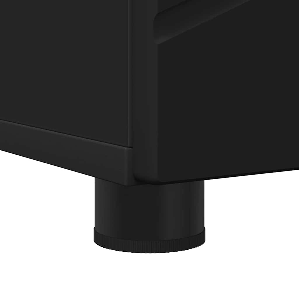 Bathroom Cabinet Black 30 x 35 x 192 cm Engineered wood & Metal