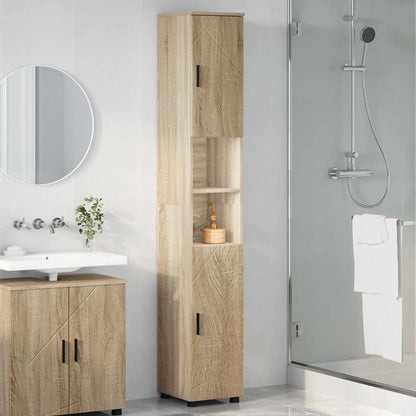 Bathroom Cabinet with Storage Sonoma Oak 30 x 35 x 192 cm