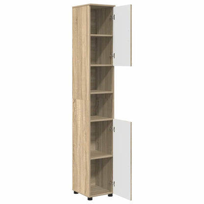 Bathroom Cabinet with Storage Sonoma Oak 30 x 35 x 192 cm