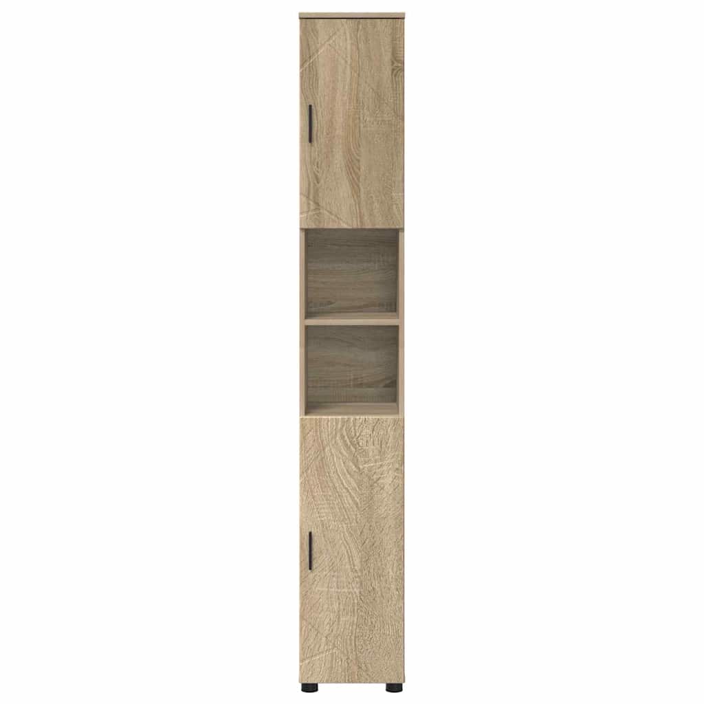 Bathroom Cabinet with Storage Sonoma Oak 30 x 35 x 192 cm
