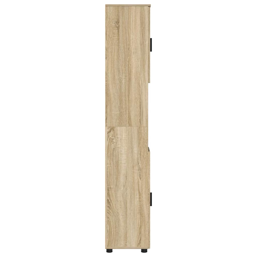 Bathroom Cabinet with Storage Sonoma Oak 30 x 35 x 192 cm