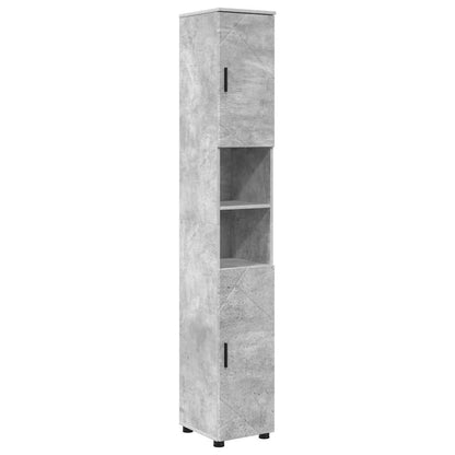 Bathroom Cabinet with Storage Concrete Grey 30 x 35 x 192 cm