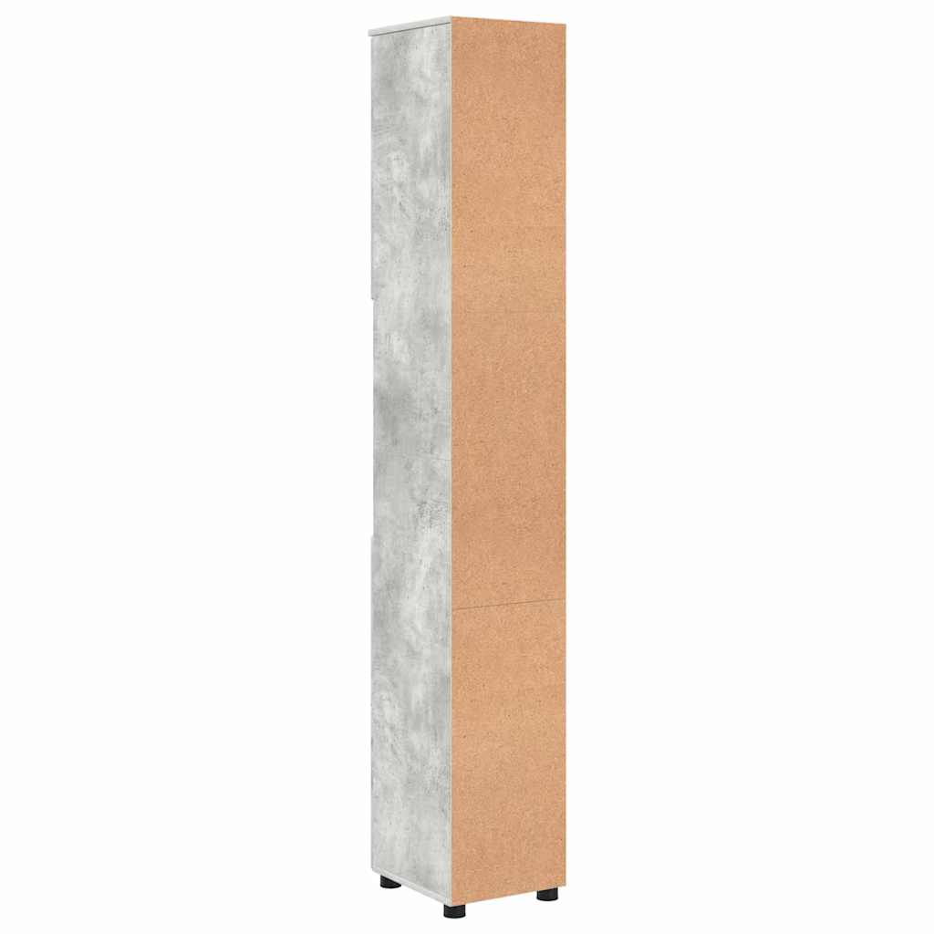 Bathroom Cabinet with Storage Concrete Grey 30 x 35 x 192 cm