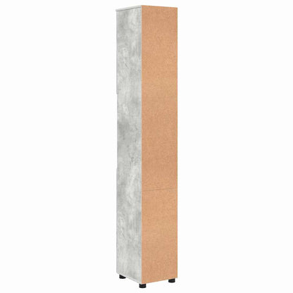 Bathroom Cabinet with Storage Concrete Grey 30 x 35 x 192 cm