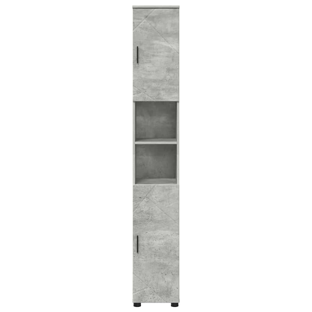 Bathroom Cabinet with Storage Concrete Grey 30 x 35 x 192 cm