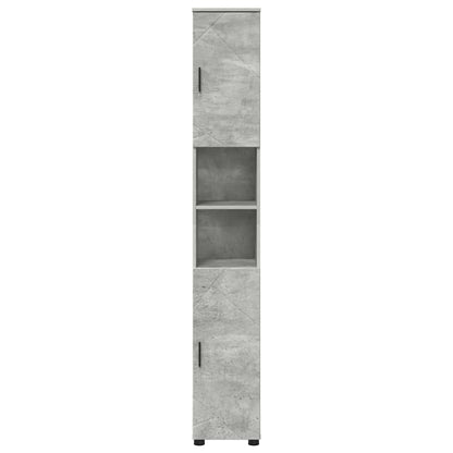 Bathroom Cabinet with Storage Concrete Grey 30 x 35 x 192 cm