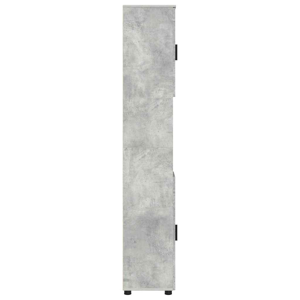 Bathroom Cabinet with Storage Concrete Grey 30 x 35 x 192 cm