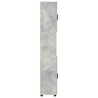 Bathroom Cabinet with Storage Concrete Grey 30 x 35 x 192 cm
