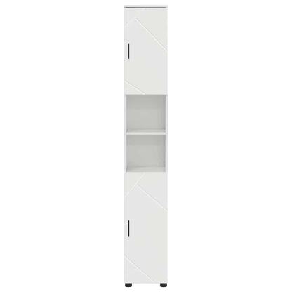 Bathroom Cabinet with Storage High Gloss White 30 x 35 x 192 cm