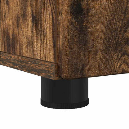 Bathroom Cabinet with Storage Smoked Oak 30 x 35 x 192 cm