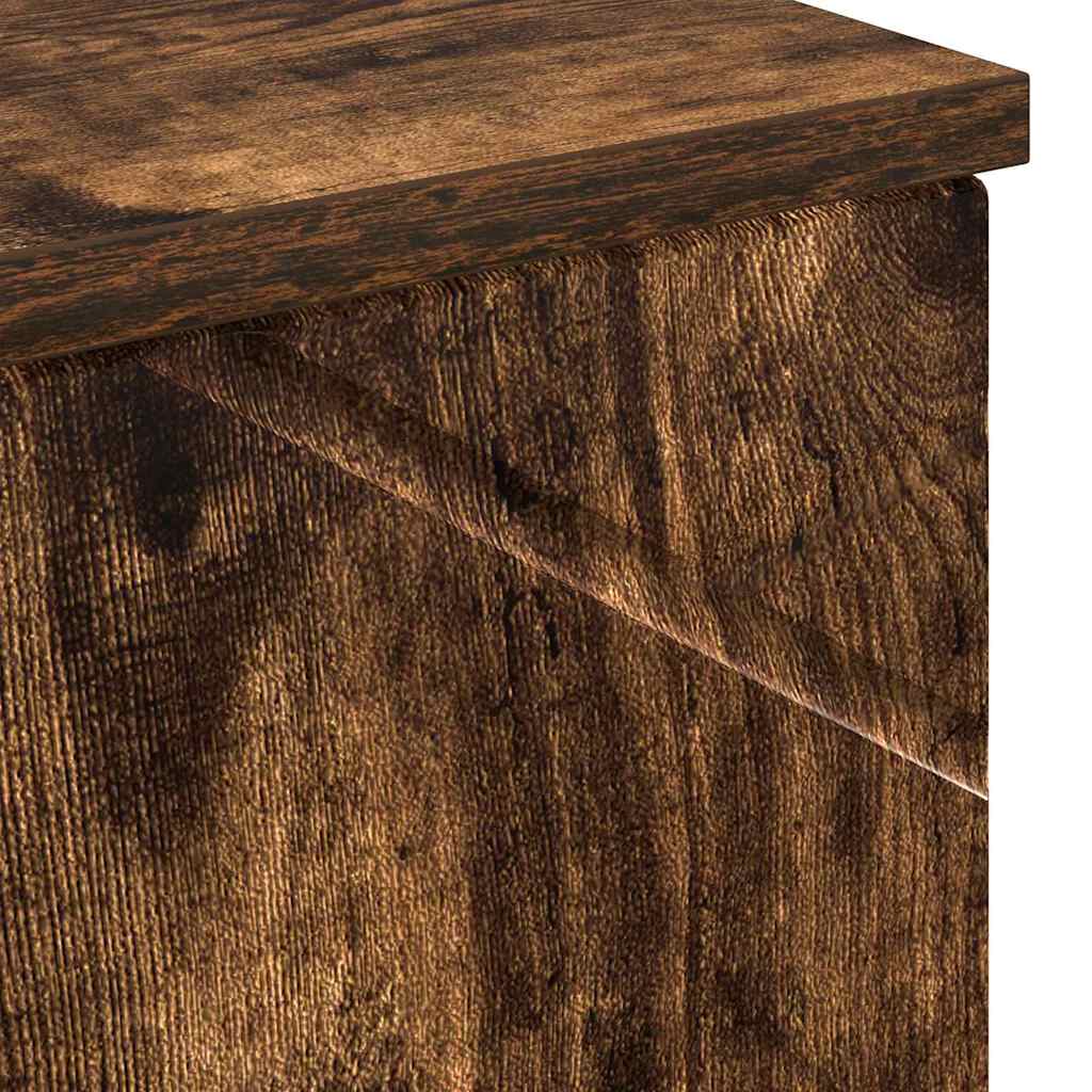 Bathroom Cabinet with Storage Smoked Oak 30 x 35 x 192 cm