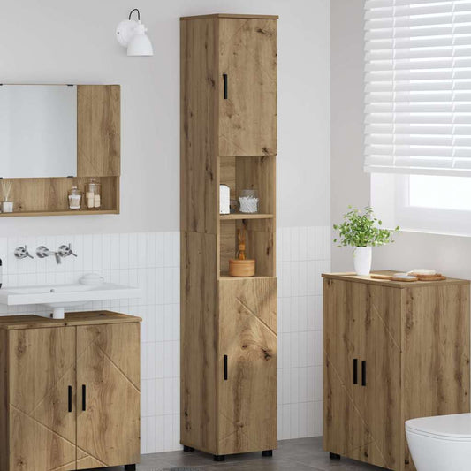 Bathroom Cabinet with Storage Artisan Oak 30 x 35 x 192 cm