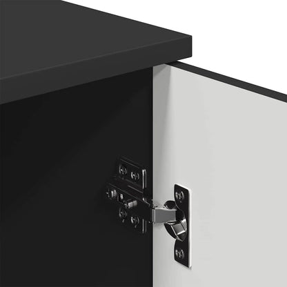 Bathroom Cabinet Wall-mounted with Door Black 30 x 31.5 x 61 cm