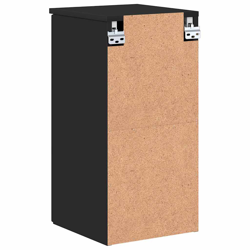 Bathroom Cabinet Wall-mounted with Door Black 30 x 31.5 x 61 cm